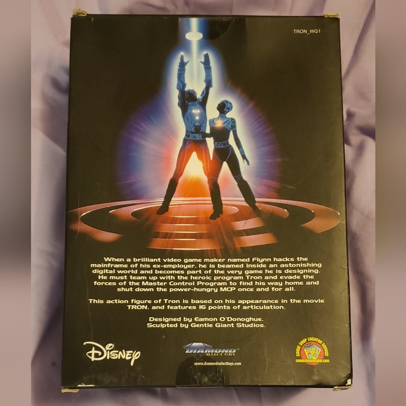 Tron Disney Diamond Select 7" Action Figure Very Rare Package - Picture 3 of 4
